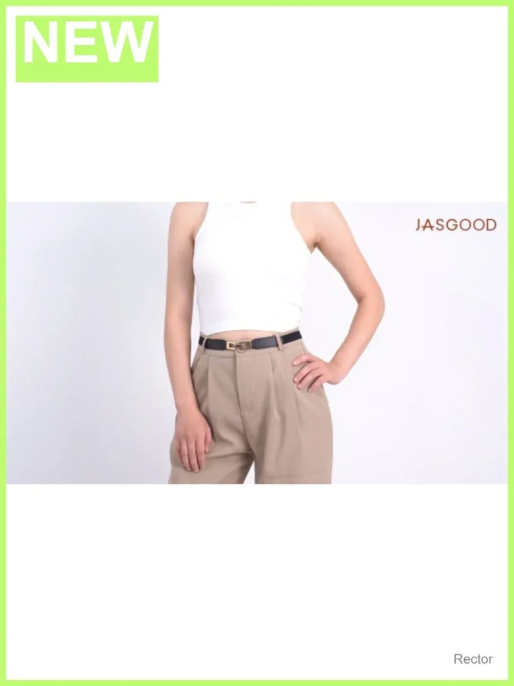 2 Pack Women's Elastic Skinny Stretch Belts with Gold Buckle Faux Leather